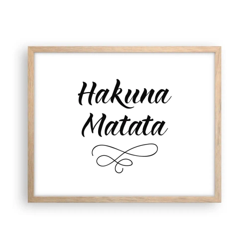 Plakat w ramie jasny dąb - Najlepsza rada - 50x40 cm
