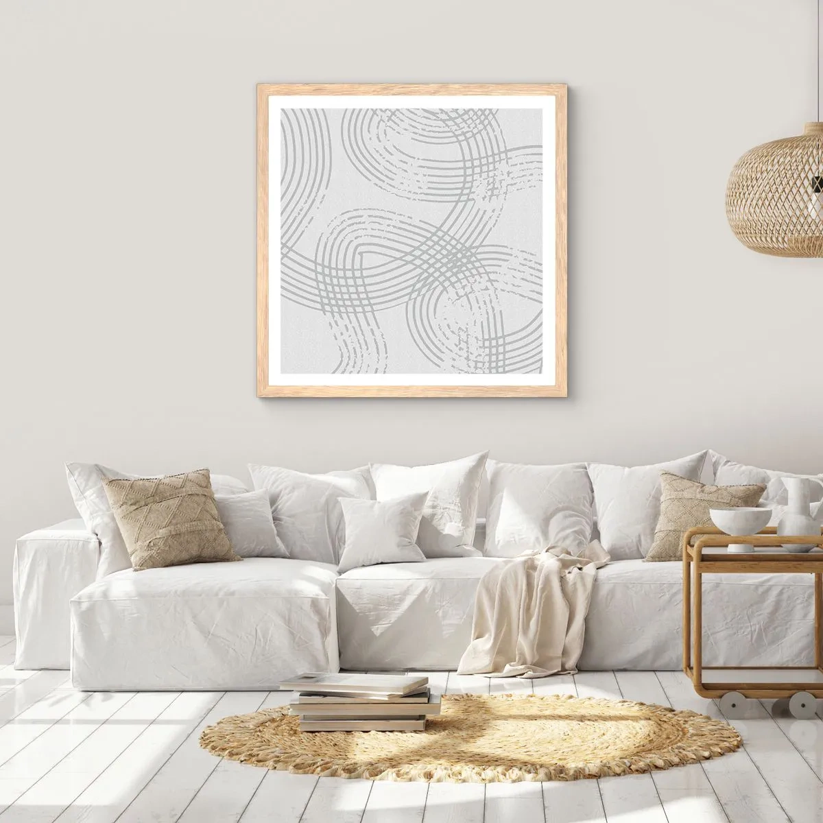 Plakat w ramie jasny dąb - Nie ma prostej drogi - 60x60 cm