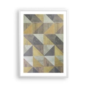 Plakat w białej ramie - Pod kątem trójkąta - 50x70 cm