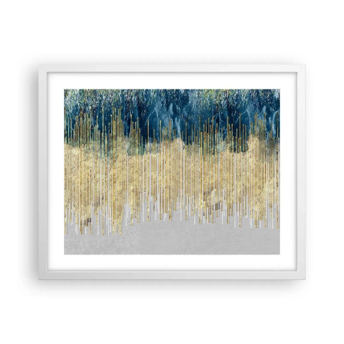 Plakat w białej ramie - Wyzłocona granica - 50x40 cm