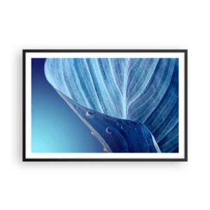 Plakat w czarnej ramie - Ukryte krople błękitu - 91x61 cm