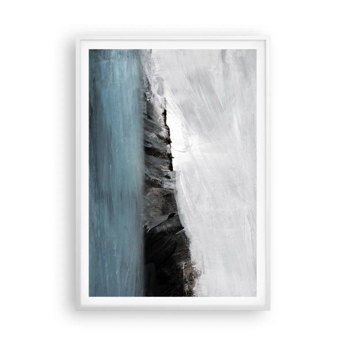 Plakat w białej ramie - Woda – ziemia: starcie żywiołów - 70x100 cm