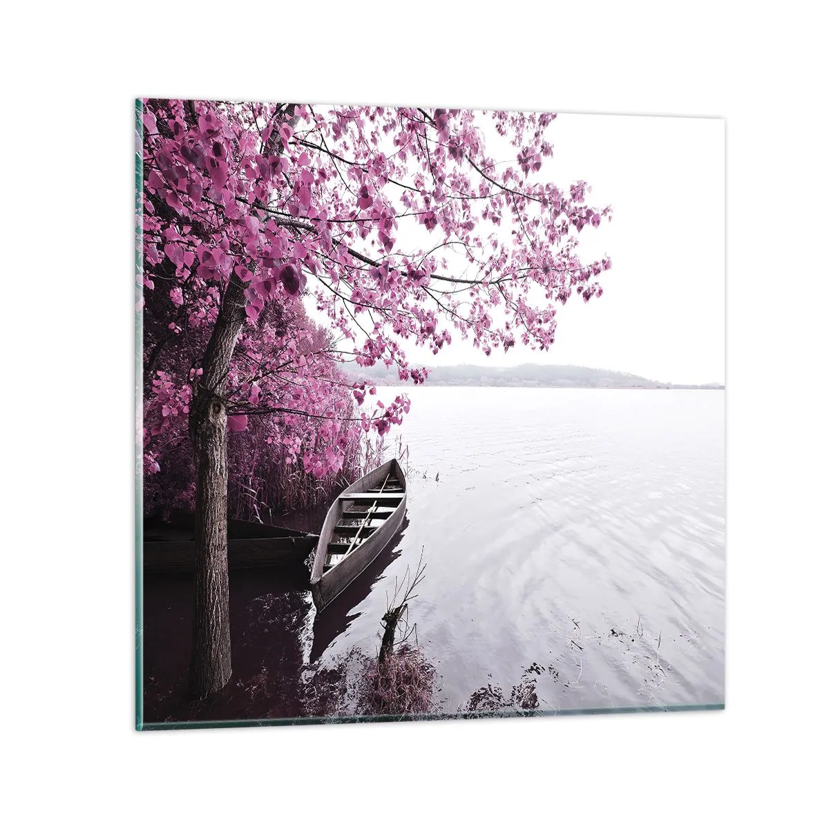 Obraz na szkle - W różowej ciszy - 60x60 cm