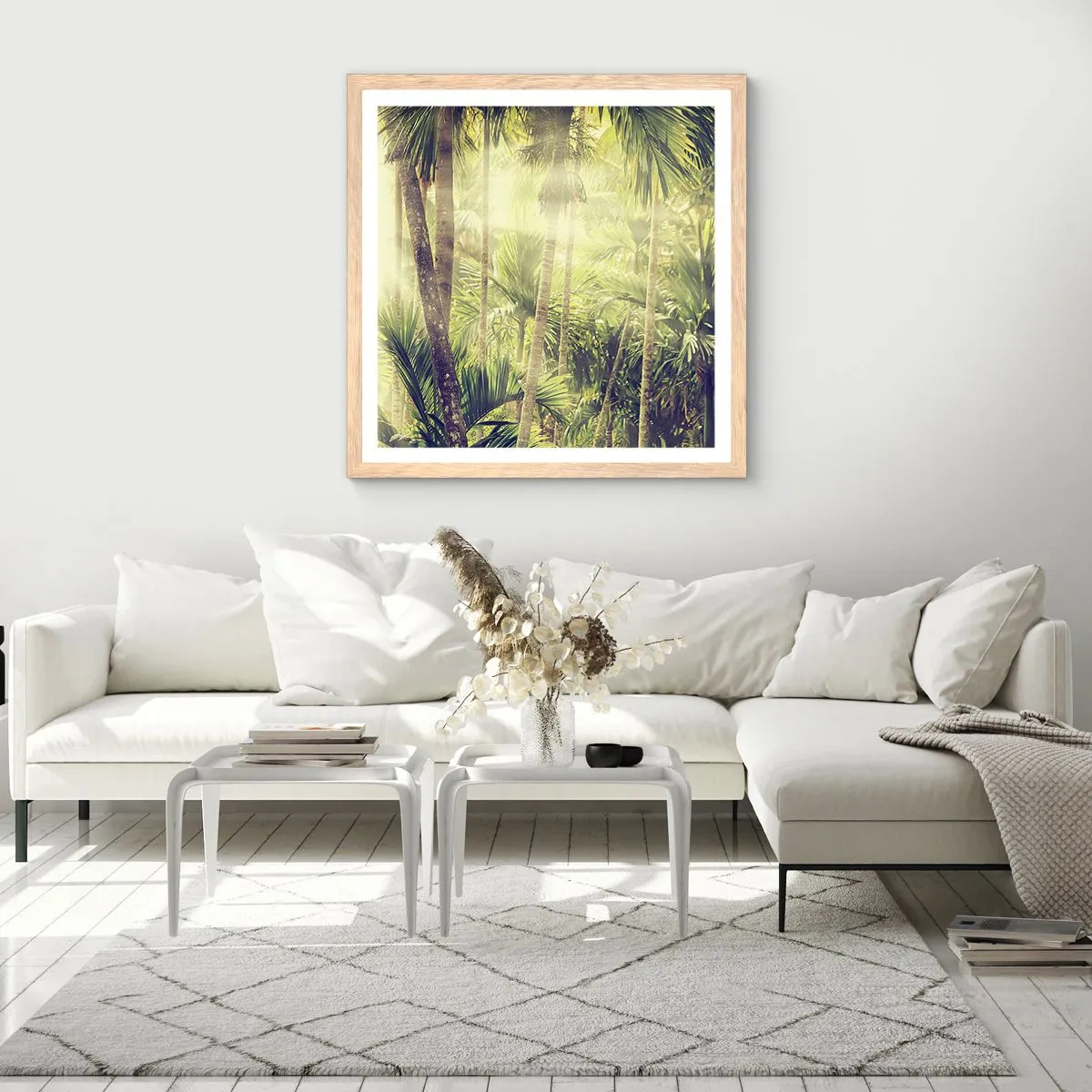 Plakat w ramie jasny dąb - W zielonym żarze - 40x40 cm