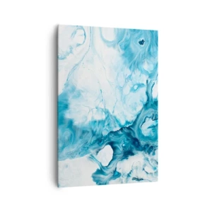 Obraz na płótnie - Abstrakcyjny wzór w odcieniach błękitu - 70x100cm - Koncert błękitu - Nowoczesna dekoracja ścienna do salonu i sypialni ARTTOR