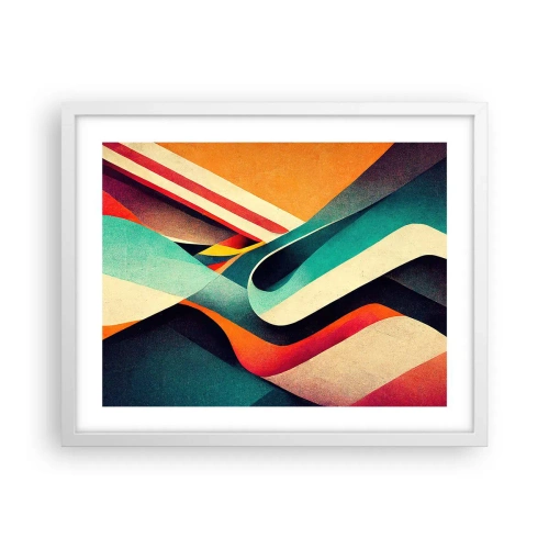 Plakat w białej ramie - Kompozycja intensywna - 50x40 cm
