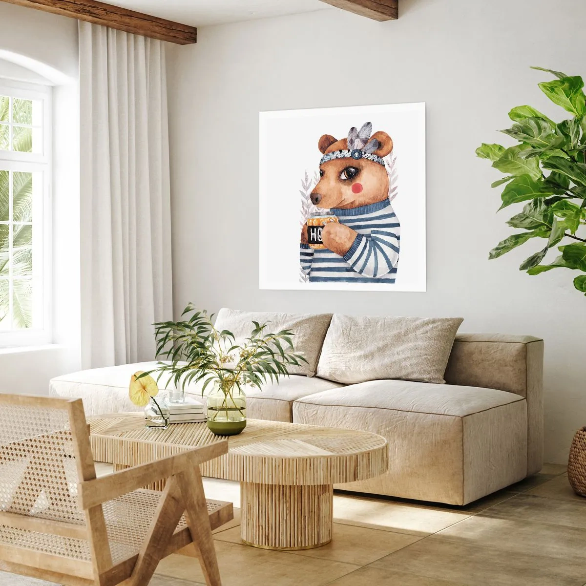 Plakat - Słodka Misia - 40x40 cm