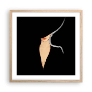 Plakat w ramie jasny dąb - Elegancja i styl - 50x50 cm