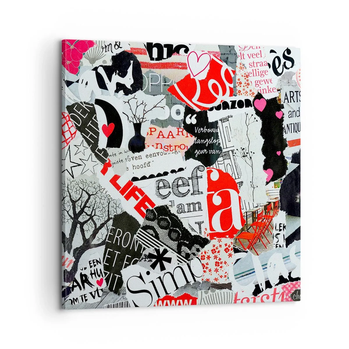 Obraz na płótnie - Hipsterski kolaż - 60x60 cm
