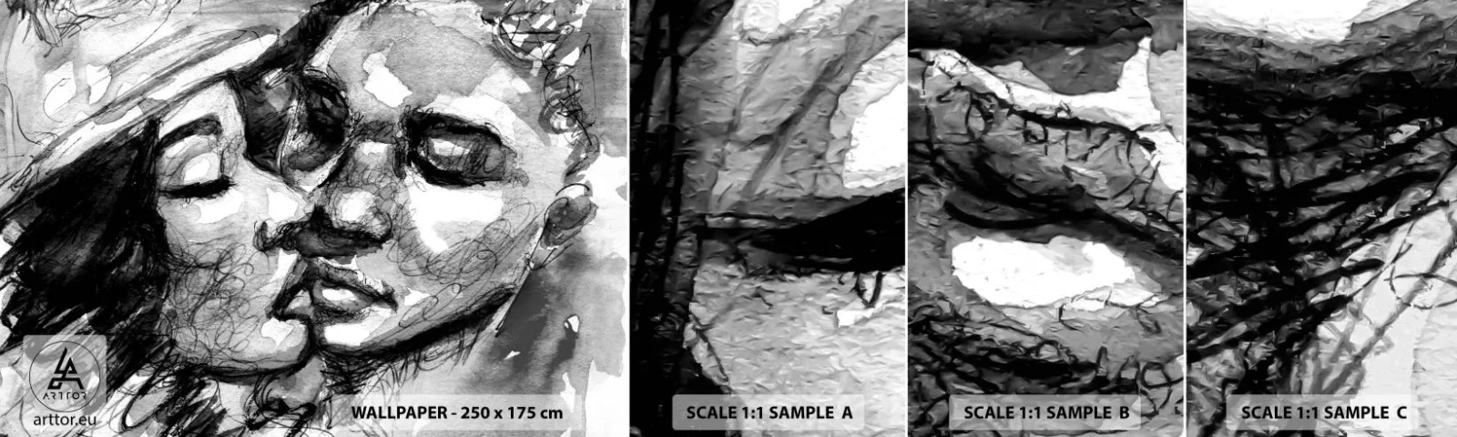 Fototapeta Próbka Samoprzylepna Deluxe Sticker - Czuła chwila - Całusy, Miłość, Zakochani - 100x30 cm