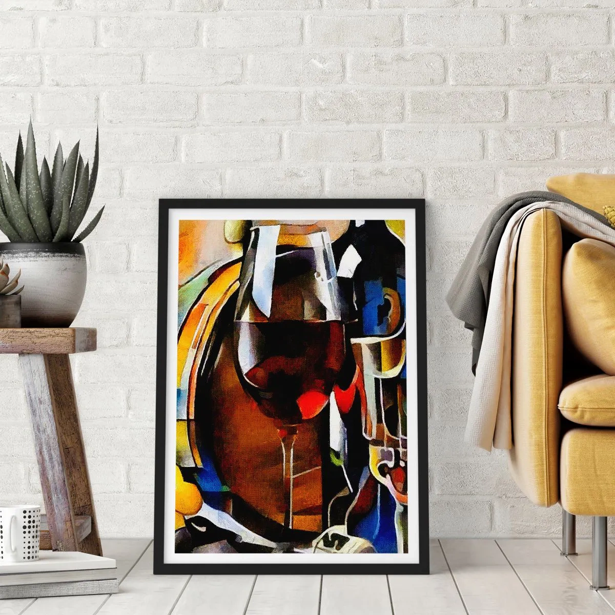 Plakat w czarnej ramie - I świat nabiera barw - 40x50 cm