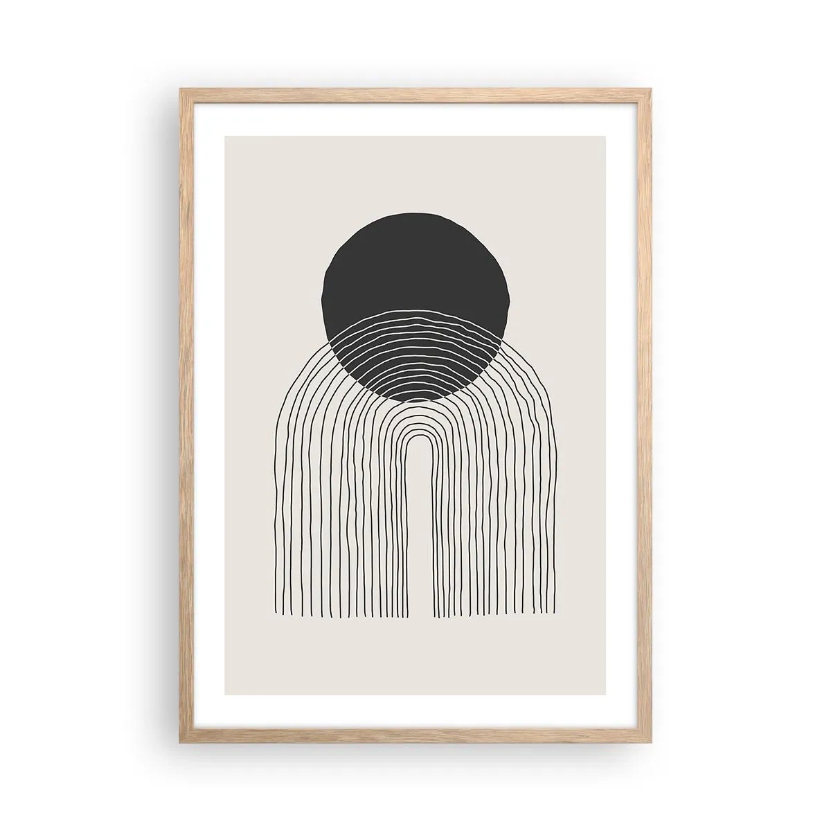 Plakat w ramie jasny dąb - Drżenie i pewność - 50x70 cm