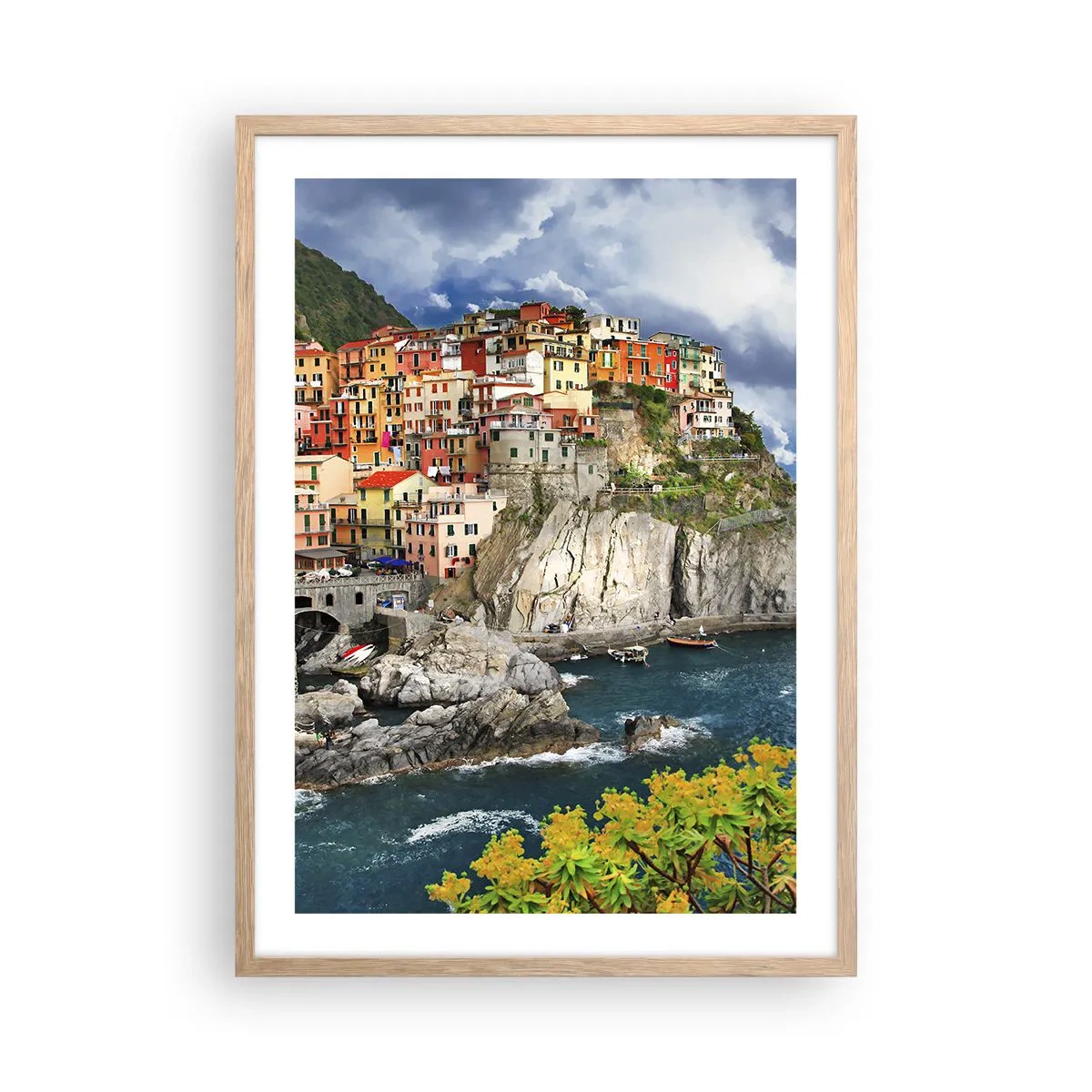 Plakat w ramie jasny dąb - Gromadka przytulona do skał - 50x70 cm