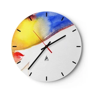 Zegar ścienny - Portret damy    - 40x40 cm