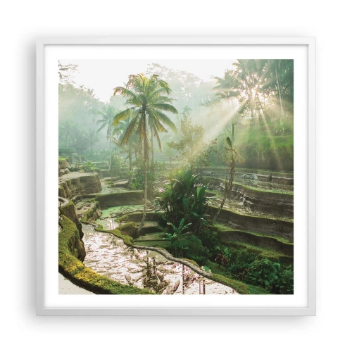 Plakat w białej ramie - Dorastać w słońcu - 60x60 cm