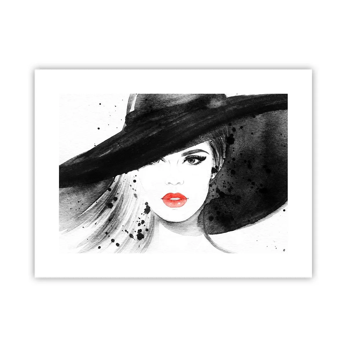 Plakat - Dama w czerni - 40x30 cm