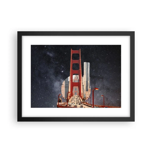 Plakat w czarnej ramie - Zawsze w centrum - 40x30 cm