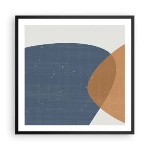 Plakat w czarnej ramie - Owale i wpływy - 60x60 cm