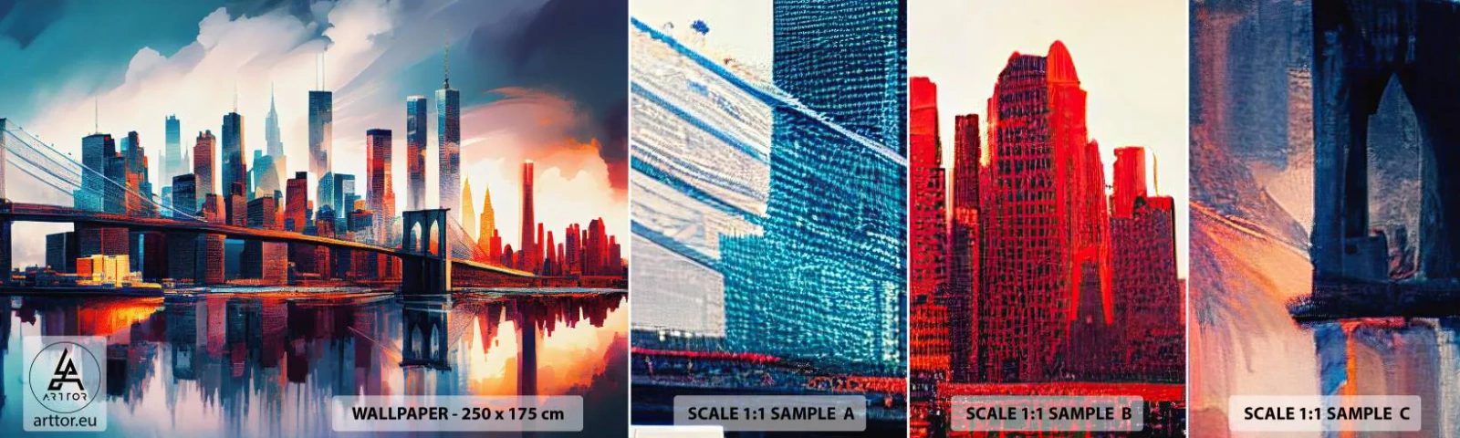 Fototapeta Próbka Standard Eco - Zjawiskowy Nowy Jork - Miasto, Most, Architektura - 100x30 cm