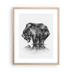 Plakat w ramie jasny dąb - Miło zobaczyć się z kimś bliskim - 40x50 cm
