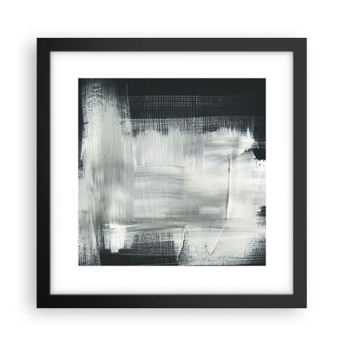 Plakat w czarnej ramie - Utkane z pionu i poziomu - 30x30 cm