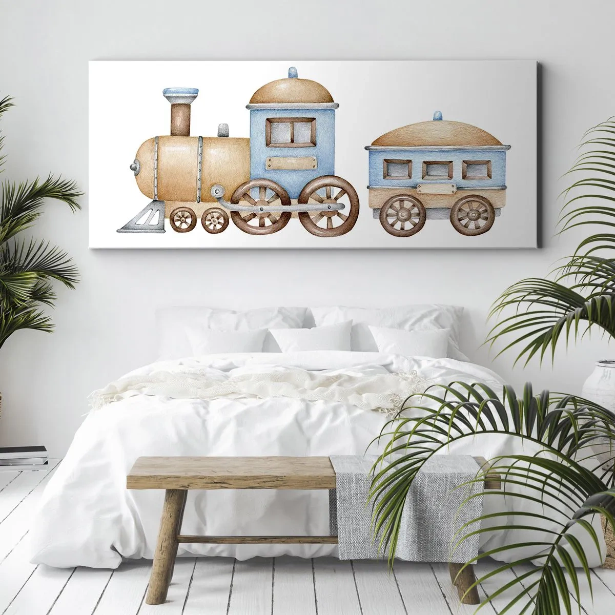 Obraz na płótnie - Stoi na stacji... - 100x40 cm