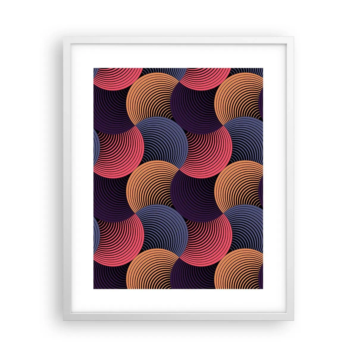 Plakat w białej ramie - W kolistym rytmie - 40x50 cm