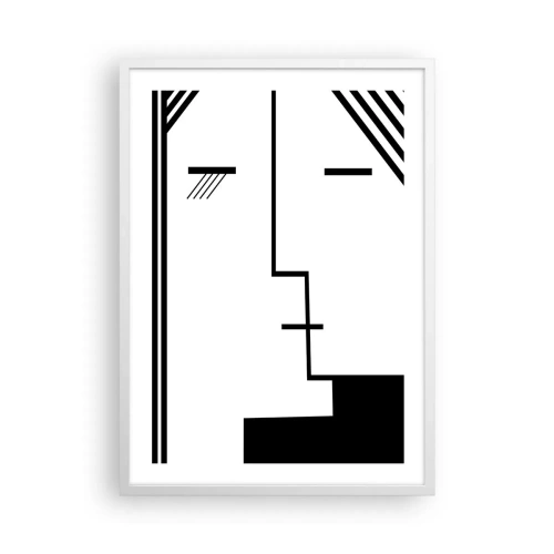 Plakat w białej ramie - Po prostu pocałunek - 50x70 cm