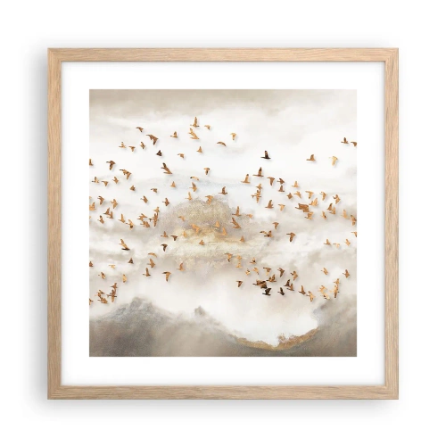 Plakat w ramie jasny dąb - Już czas… - 40x40 cm