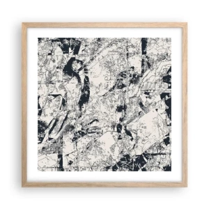 Plakat w ramie jasny dąb - Przenikanie przeciwieństw - 50x50 cm