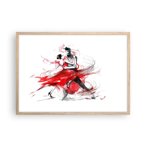 Plakat w ramie jasny dąb - Tango - rytm namiętności - 70x50 cm