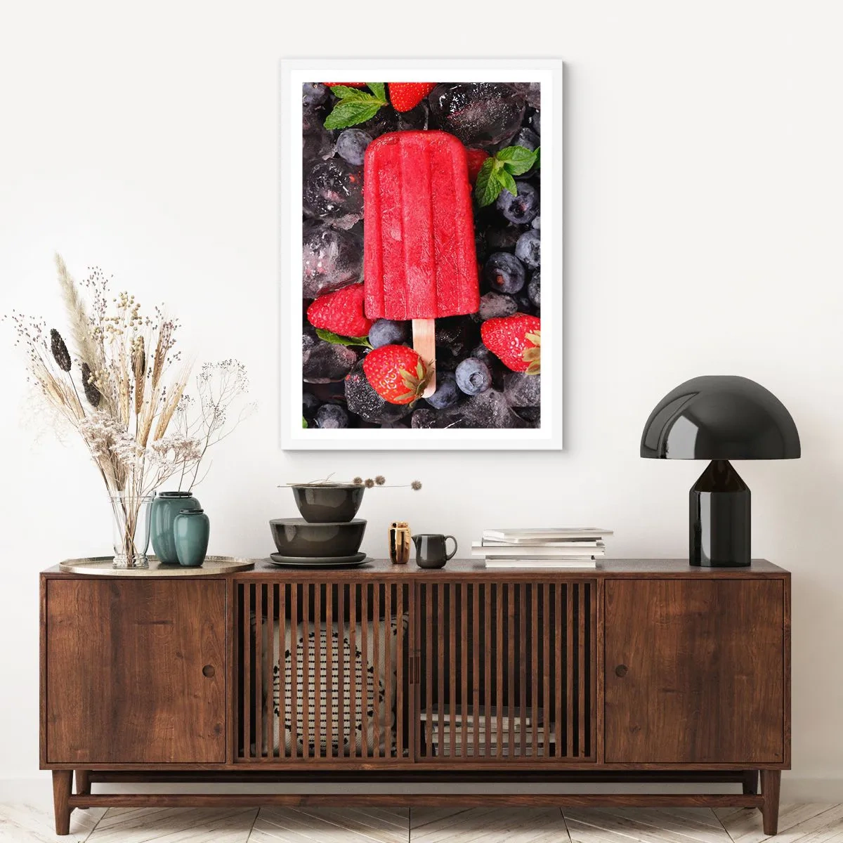 Plakat w białej ramie - Smak gorącego lata - 70x100 cm