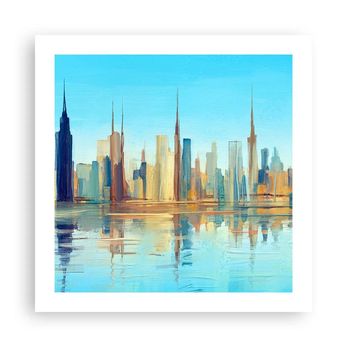 Plakat - Słoneczna metropolia - 50x50 cm