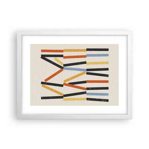 Plakat w białej ramie - Kompozycja na poziomie - 40x30 cm
