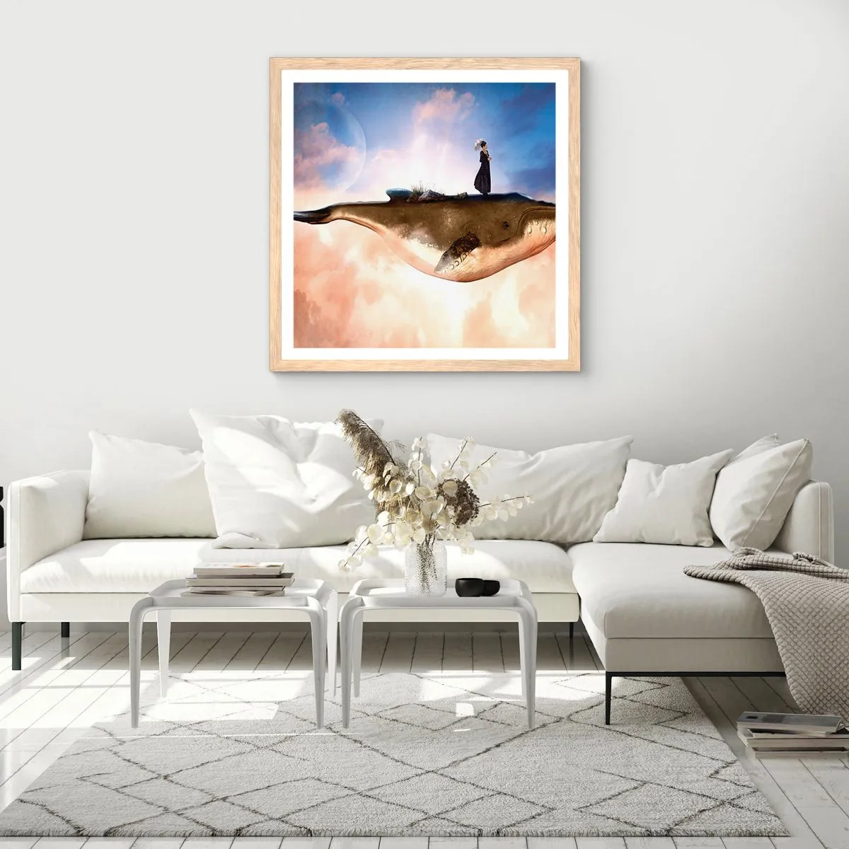 Plakat w ramie jasny dąb - Nadrealna podróż - 60x60 cm