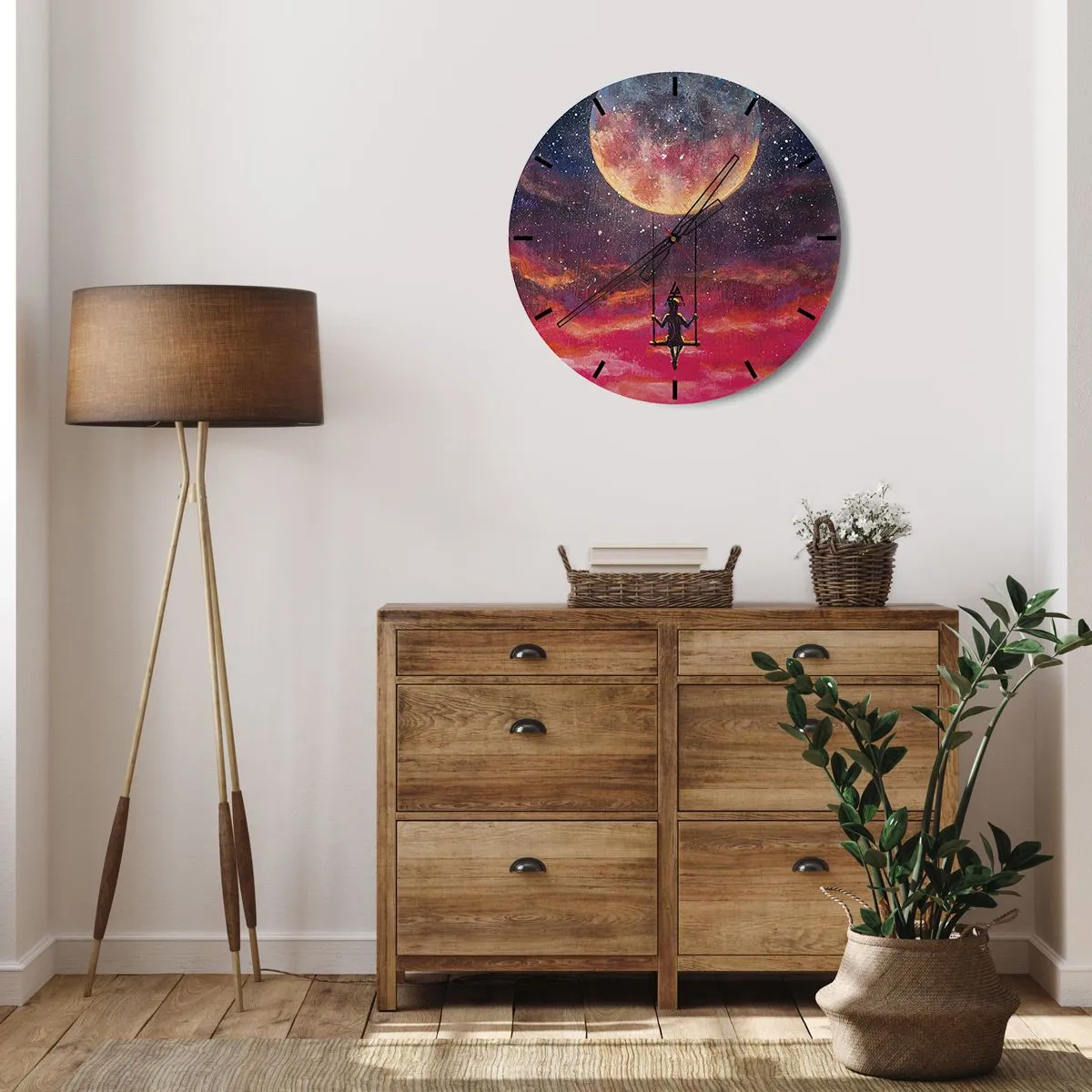 Zegar ścienny - Bujać w obłokach - 30x30 cm