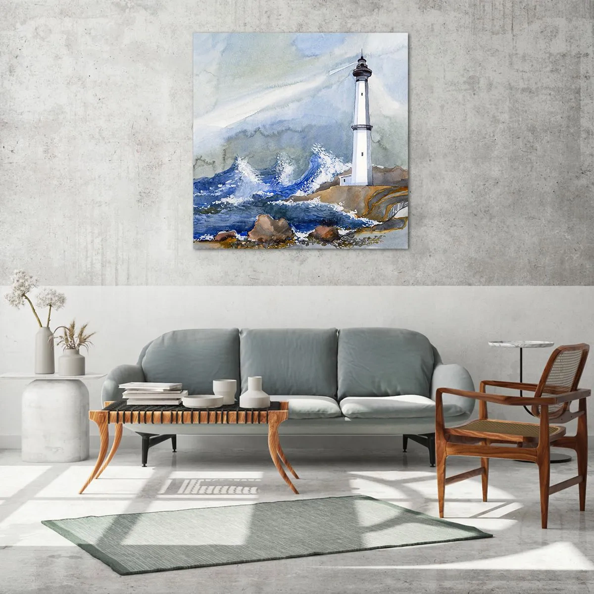 Obraz na szkle - Przeciwko ciemności i nawałnicy - 70x70 cm
