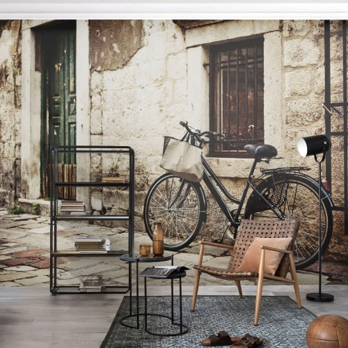 Fototapeta Premium Canvas - Powrót do przeszłości - Architektura, Rower, Vintage - 450x315 cm