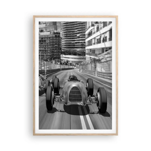 Plakat w ramie jasny dąb - Dawno temu w Monte Carlo - 70x100 cm