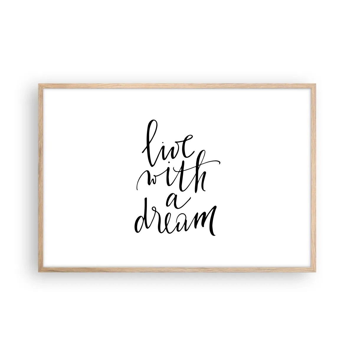 Plakat w ramie jasny dąb - Of course - 91x61 cm