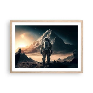 Plakat w ramie jasny dąb - Nowe wyzwanie - 70x50 cm