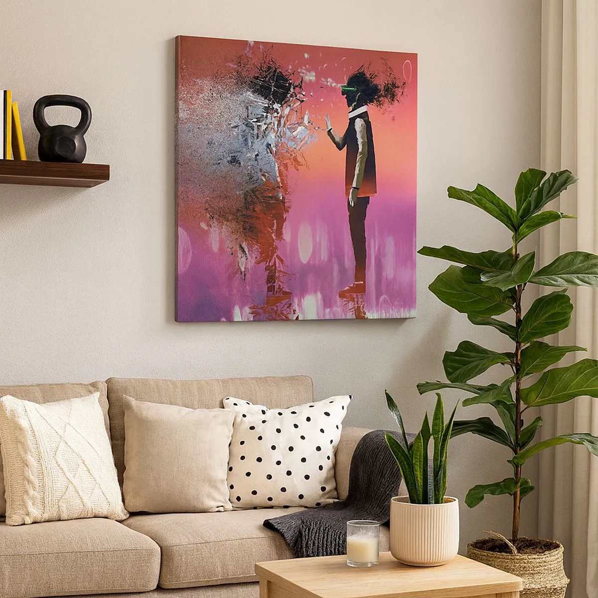 Obraz na płótnie - Czy można wejrzeć w siebie? - 30x30 cm