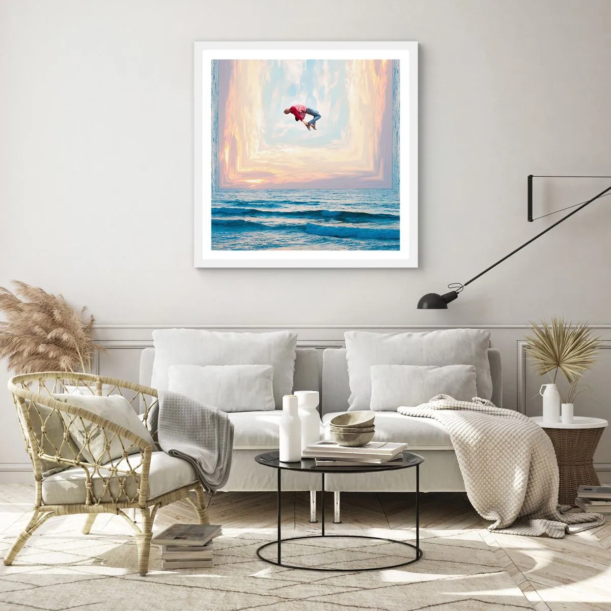 Plakat w białej ramie - Do innego wymiaru - 30x30 cm