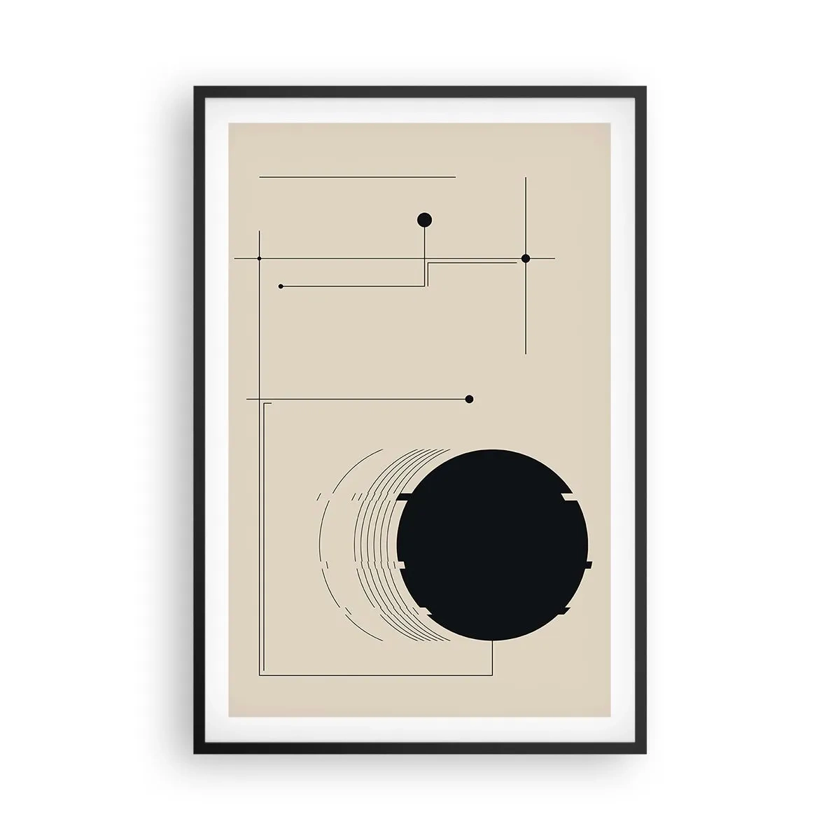 Plakat w czarnej ramie - Sprężysta i dynamiczna kompozycja - 61x91 cm