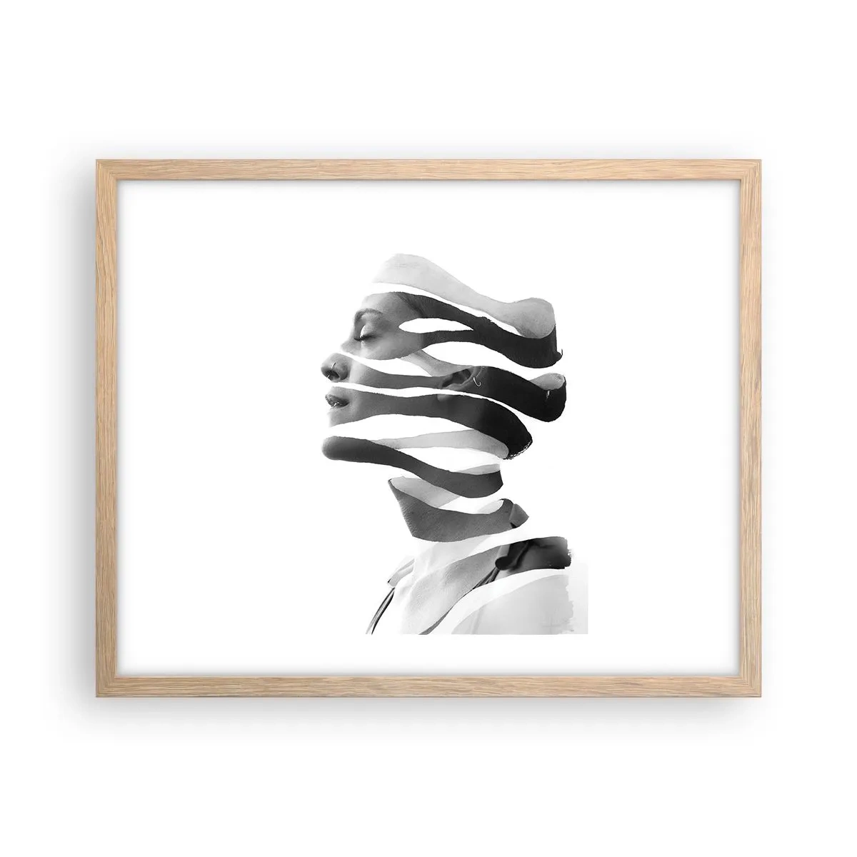Plakat w ramie jasny dąb - Portret surrealistyczny - 50x40 cm