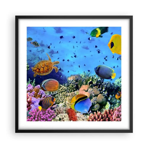 Plakat w czarnej ramie - I co my wiemy o życiu... - 50x50 cm