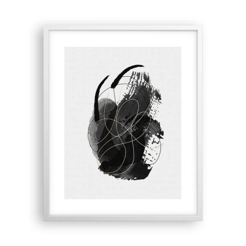Plakat w białej ramie - Wysnute z czerni - 40x50 cm