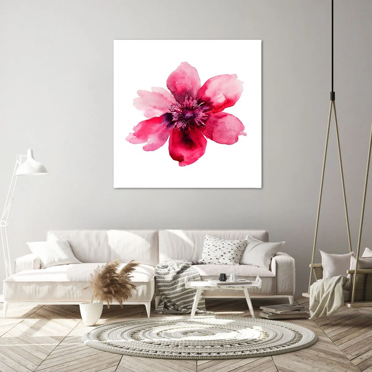 Obraz na płótnie - Karminowy wonny pocałunek - 70x70 cm