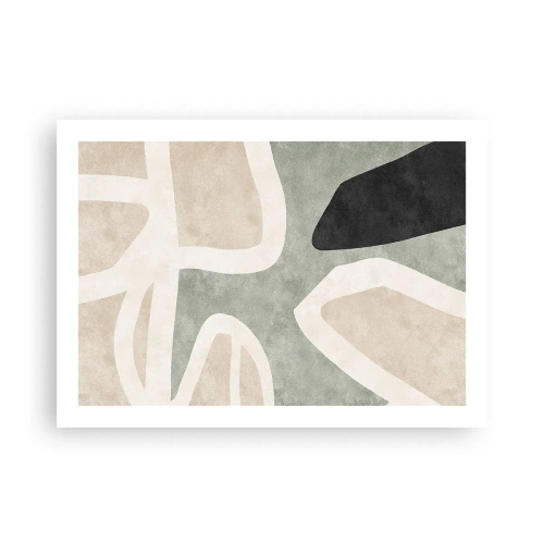 Plakat - Kompozycja z motywem czerni - 70x50 cm