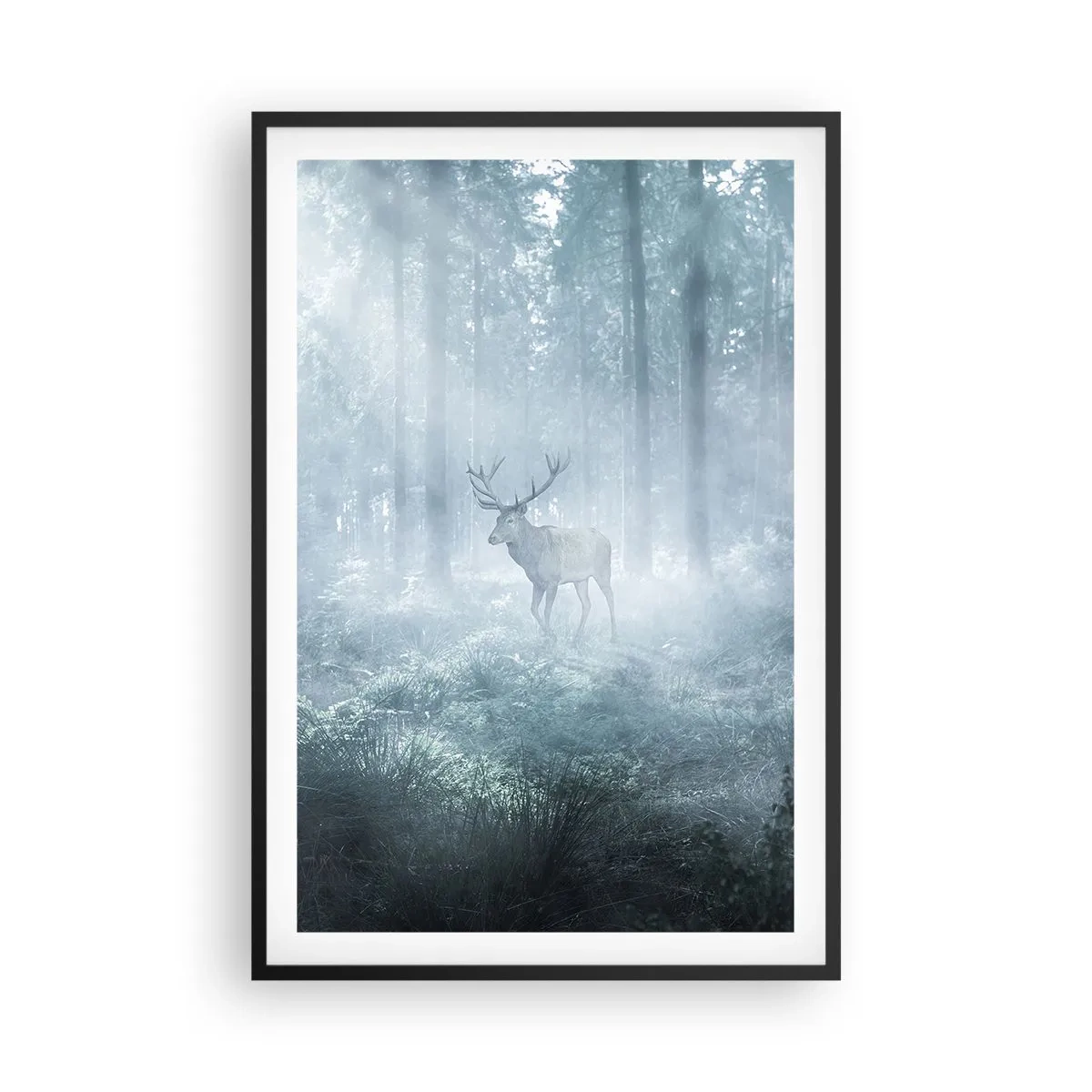 Plakat w czarnej ramie - Poranny obchód włości - 61x91 cm